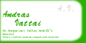 andras vattai business card